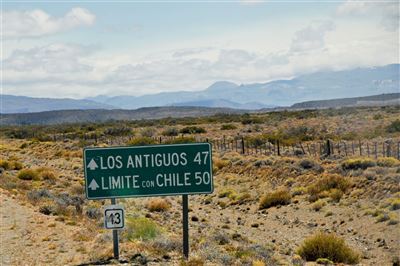 Schild Los Antiguos